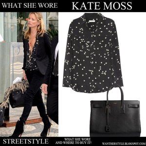 HP🤩NWT SIGNATURE SILK SHIRT - seen on Kate Moss